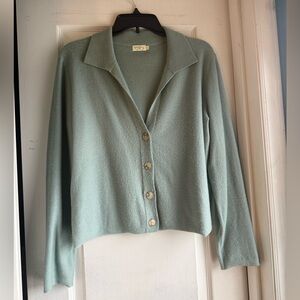 Spartina 449 Sage Button-Up Cardigan